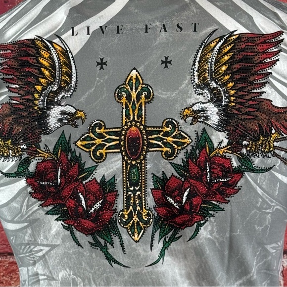 Affliction Black Label Men's Short Sleeve Graphic T-shirt - Size: Small-NWT - Picture 10 of 14